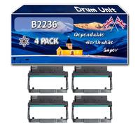 B2236 Drum Unit Compatible for Lexmark B2236 MB2236 Printers, High-Definition Printing Effect with Chip, 20000 Pages (4 Pack Black)