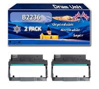 B2236 Drum Unit Compatible for Lexmark B2236 MB2236 Printers, High-Definition Printing Effect with Chip, 20000 Pages (2-Pack Black)