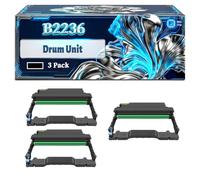 B2236 Drum Unit Compatible for Lexmark B2236dw MB2236adw MB2236adwe MB2236i Printers, With Chip Large Capacity 12000 Pages (3 Pack Black)