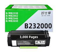 B232000 B242H000 B252X00 B262U00 Black Toner Cartridge Imaging Unit Fuser Kit Compatible for Lexmark B2338 B2442 B2546 B2650DW MB2338 MB2442 MB2546 MB2650ADWE Printers 1Pack (B232000-3000Pages)