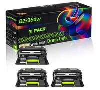 B2338dw Compatible for Lexmark Drum Unit with Chip MS421dn MS421dw MS521dn MS621dn MS622de Printers (3 Pack Black)