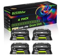 B2338dw Compatible for Lexmark Drum Unit with Chip MS421dn MS421dw MS521dn MS621dn MS622de Printers (4 Pack Black)