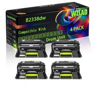 B2338dw Compatible for Lexmark Drum Unit with Chip MX321adw MX421ade MX521ade MX521de MX522adhe MX622ade Printers (4 Pack Black)