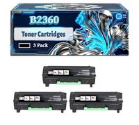 B2360 593-11165 Toner Cartridges Compatible for Dell B2360D B2360DN B3460DN B3465DNF Printers, With Chip Large Capacity 3500 Pages (3 Pack Black)