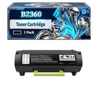 B2360 Toner Cartridge Compatible for Dell B2360D B2360DN B3460DN B3465DNF Printers, With Chip Large Capacity 2500 Pages (1 Pack Black)