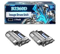 B2360D Image Drum Unit Compatible for Dell B2360D B2360DN B3460DN B3465DNF Printers, With Chip Large Capacity 60000 Pages (2-Pack Black)