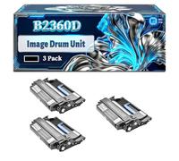 B2360D Image Drum Unit Compatible for Dell B2360D B2360DN B3460DN B3465DNF Printers, With Chip Large Capacity 60000 Pages (3 Pack Black)