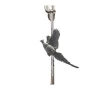 B24 Rising Pheasant on a 2.5" 6.35cm Kilt Pin Scarf / Brooch with English Pewter Emblem