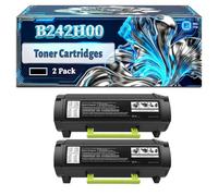 B242H00 Toner Cartridges Compatible for Lexmark B2442dw B2442w B2546dn B2546dw B2650dn B2650dw Printers, With Chip Large Capacity 7000 Pages (2-Pack Black)