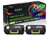 B2442 Compatible for Lexmark Toner Cartridges with Chip B2400 Series Printers (2-Pack Black)