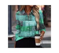 (B25SHHGN232111K, 2XL) Red Vintage Geometry Women's Shirt & Blouses Elegant Shirt 3D Print High Quality Long Sleeve Large Size Female Clothing Blouses