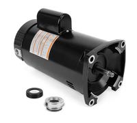 B2843 Square Flange Pool Pump Motor - PSLER Pool Booster Pump Replacement Motor Kit, Fits for B2843 2HP WFE-8 Square Flange 208/230 Volts Single Speed Threaded Shaft 56Y Frame