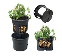 B2C 12L Potato Grower Pot No-Dig Harvest Planter for Potatoes, Sweet Potatoes & Root Vegetables Weather-Resistant Container for Balcony, Patio & Small Space Gardening 30cm (2)