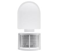 B2C 180° Degree PIR Motion Sensor Movement Detector Security Switch Outdoor Garden Black or White Dusk Sensivity 8 Range IP44 (White)