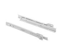 B2C 2 Pairs Metal Roller Bottom Fix Kitchen Cabinet Drawer Runners Slides White 250mm 600mm White Pair Set Smoth Glide Easy instalation (450mm)