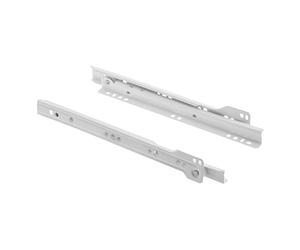 B2C 2 Pairs Metal Roller Bottom Fix Kitchen Cabinet Drawer Runners Slides White 250mm 600mm White Pair Set Smoth Glide Easy instalation (450mm)