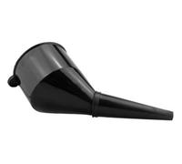 B2C Angled Car Fuel Funnel With Built-In Filter Strong Plastic Diesel Oil Petrol Black