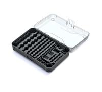 B2C Battery Organiser Storage Case Bag Box Holder Universal AA AAA C D 9V With or Without Tester 2 Options Wall Mounting Transparent Cover (115 slots without tester)