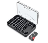 B2C Battery Organiser Storage Case Bag Box Holder Universal AA AAA C D 9V With or Without Tester 2 Options Wall Mounting Transparent Cover (85 slots + tester)