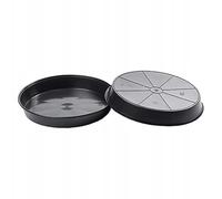 B2C Black Round Plastic Water Plant Pot Saucer hydroponics 18/25/30/35/40/45/50cm (2, 50cm ⌀)