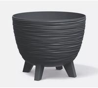 B2C Bowl Planter Plant Pot Legs Oval Flower Modern Decorative Furu Indoor Anthracite 29Cm Width
