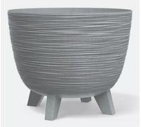 B2C Bowl Planter Plant Pot Legs Oval Flower Modern Decorative Furu Indoor Grey 23.6Cm Width