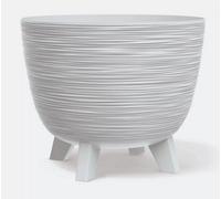 (White, 39.5cm Width) Bowl Planter Plant Pot Legs Oval Flower Modern Decorative FURU Indoor 4 Colours