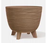 B2C Bowl Planter Plant Pot Legs Oval Flower Modern Decorative Furu Indoor Wood 39.5Cm Width