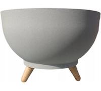 B2C Bowl Planter Plant Pot Legs Oval Flower Modern Decorative Saucer Indoor Outdoor 30Cm Platinum Eco With Legs