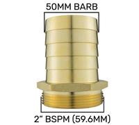 B2C Brass Hose Tail Water Connector Male/ Female Garden Taps Connection Accessories 2"bspm - 50mm Barb