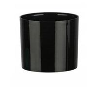B2C Cactus Plant Pot Round Plastic Pots Cylinder Modern Decorative Black 9Cm