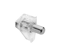 B2C Clear Shelf Supports Studs With Steel Pins 5mm / Kitchen Cabinet Shelf Pegs 4 Pack