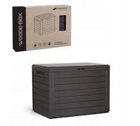 B2C Compact Plastic Outdoor Balcony Patio Garden Storage Box Waterproof 190 Litres Umber