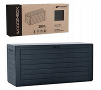 B2C Compact Plastic Outdoor Balcony Patio Garden Storage Box Waterproof 280 Litres Anthracite