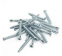 B2C Confirmat Screws 7X50mm Hex Drive Steel Right Angle Wood Joinery 10 Pack