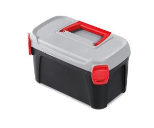 B2C Craft Tool Storage Organiser Sewing Box DIY Toolbox Tote Tray Workshop Garage Plastic Container Sorting Make Up (W380mm x D234mm x H250mm)
