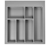 B2C Cutlery Drawer Organizer Adjustable & Cut-to-Size Kitchen Drawer Insert Cabinet Roganize Durable Plastic Universal (500mm)