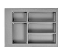 B2C Cutlery Drawer Organizer Adjustable & Cut-to-Size Kitchen Drawer Insert Cabinet Roganize Durable Plastic Universal (400mm)