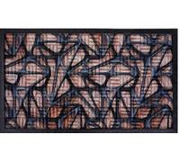 B2C Door Mat 75Cmx45Cm Rubber Back Non Slip Vibrant Colorful Design Patterned Geometric Web