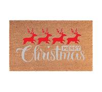 B2C Door Mat Doormats Non Slip Natural Coir Welcome Indoor Outdoor Home Garden Mats 40+ Designs 60cm x 40cm (Merry Christmas)