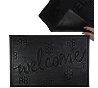 B2C Door Mat Doormats Non Slip Rubber Indoor Outdoor Home Gardenrubber - Welcome - Small Flowers