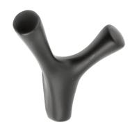 B2C Double Wall Hook Modern Loft Zinc Coat & Towel Hanger, Contemporary Designer Hardware, 71mm, Includes Screws (Black matt)