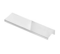 B2C Edge Mounted Cabinet Door Pull Trim Profile HEXI Handles for Kitchen Bedroom Bathroom Drawer Opener Modern Slim (Chrome, 96mm Hole centres - 150mm Overall)