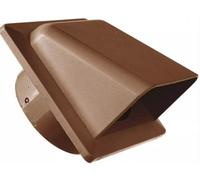 B2C External Air Vent Hooded Duct Cover Gravity Flap Cowl Grille Brown Plastic 100mm