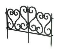 B2C Fence Garden Fencing Lawn Edging Tree Fence Barrier Metal Style Picket 2.45M Black
