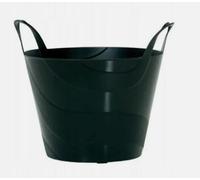 B2C Flexi Bucket Plastic Bin Storage Feed Garden Building Laundry Toys Black 15L