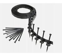 B2C Flexible Garden Border Grass Lawn Path Edging With Plastic Pegs 40mm Black 50M + 100 Pegs