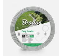 B2C Flexible Garden Border Grass Lawn Path Edging With Plastic Pegs 40mm Light Grey 50M + 100 Pegs