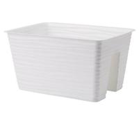 B2C Flower Bridge Hanging Planter Plant Pot Fence Railing Balcony Decking Garden Pot White Large