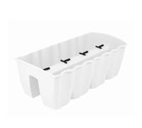 B2C Flower Railing Flowerpot Tunner for hanging on fences, bacones, rails Home Decor Moder Space Saving (White, Large)